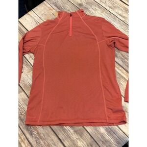 Columbia‎ Titanium Quarter Zip Pullover Coral Orange Womens Medium Gorpcore